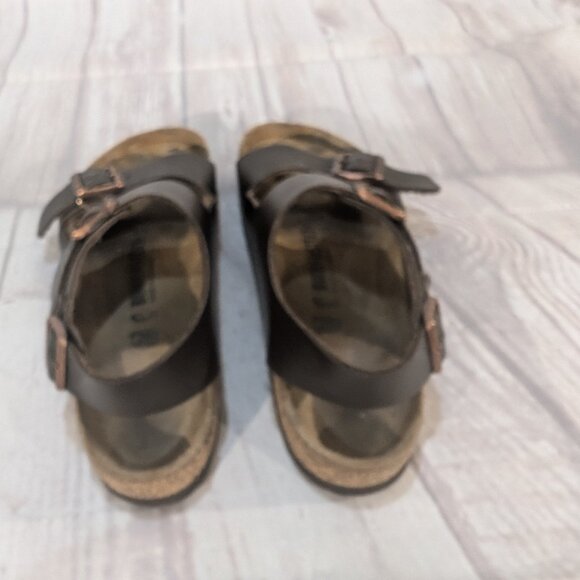 Birkenstock Milano Dark Brown Leather Sandals Size 43 Regular - Picture 5 of 10